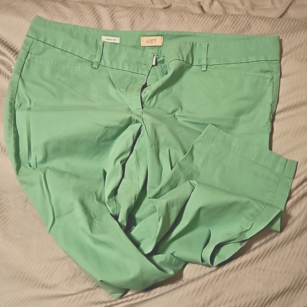Mint green crop pants